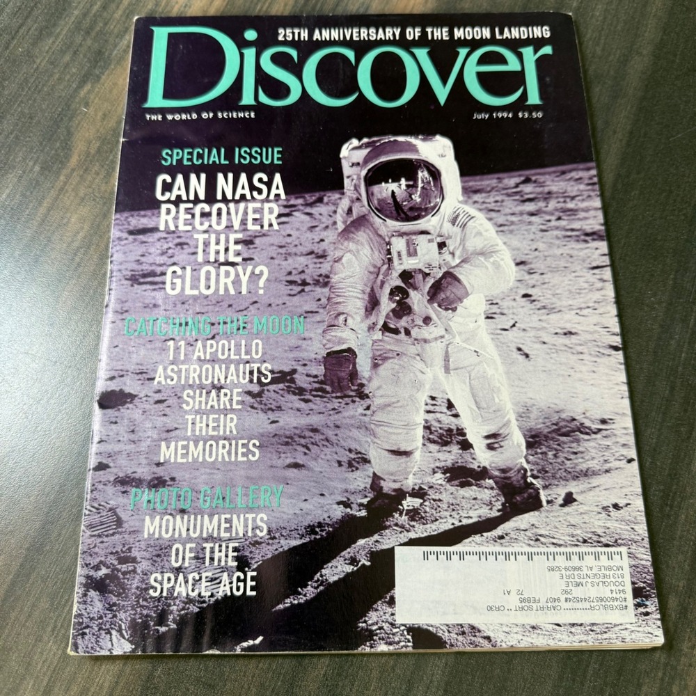Discover Magazine July 1994 25th Anniversary Moon Landing‎ Special Issue Space